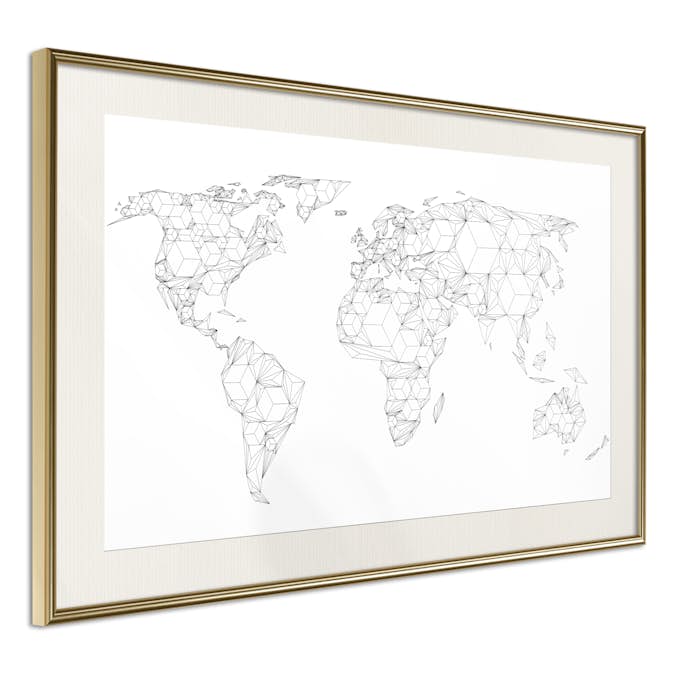 Poster Artgeist Affisch Geometric Map