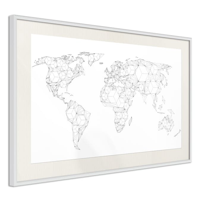 Poster Artgeist Affisch Geometric Map