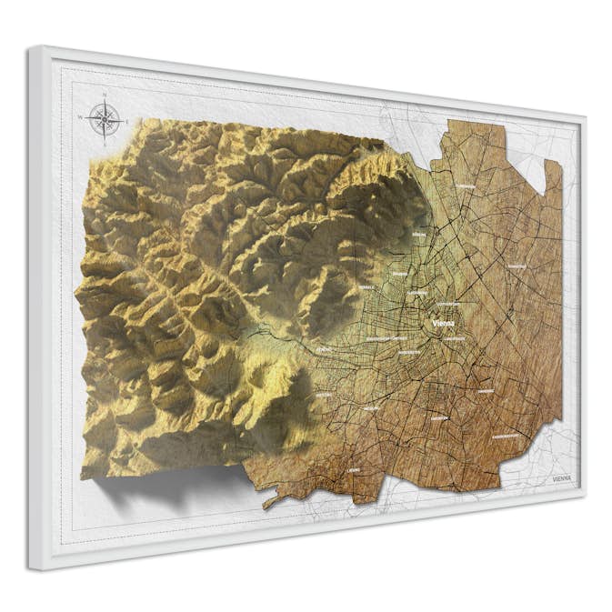 Poster Artgeist Affisch Isometric Map Vienna