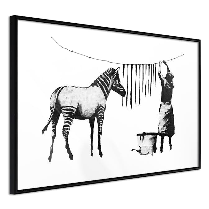 Poster Artgeist Affisch Banksy Washing Zebra