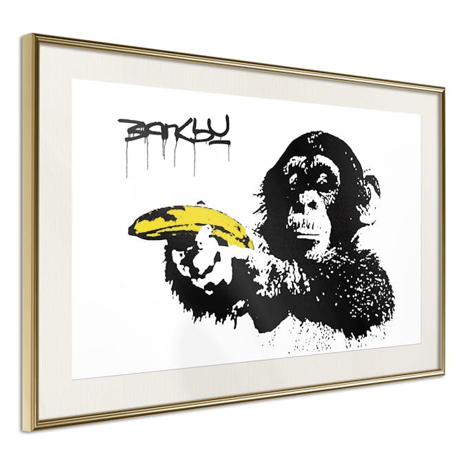 Poster Artgeist Affisch Banksy Monkey with Banana