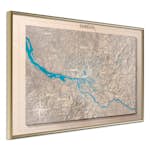 Poster Artgeist Affisch Isometric Map Hamburg