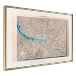 Poster Artgeist Affisch Isometric Map Hamburg