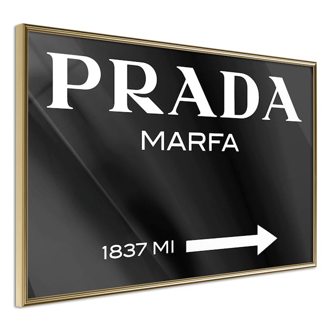Poster Artgeist Affisch Prada in Black