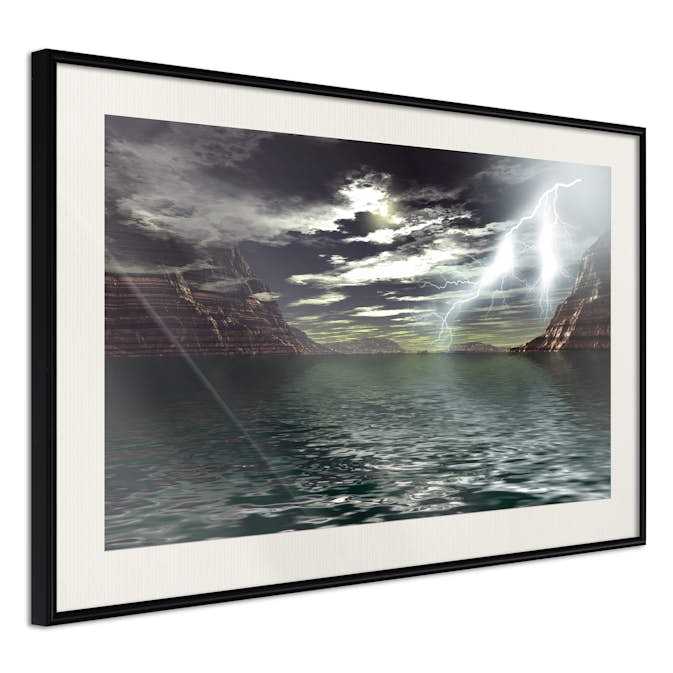 Poster Artgeist Affisch Storm on the Lake