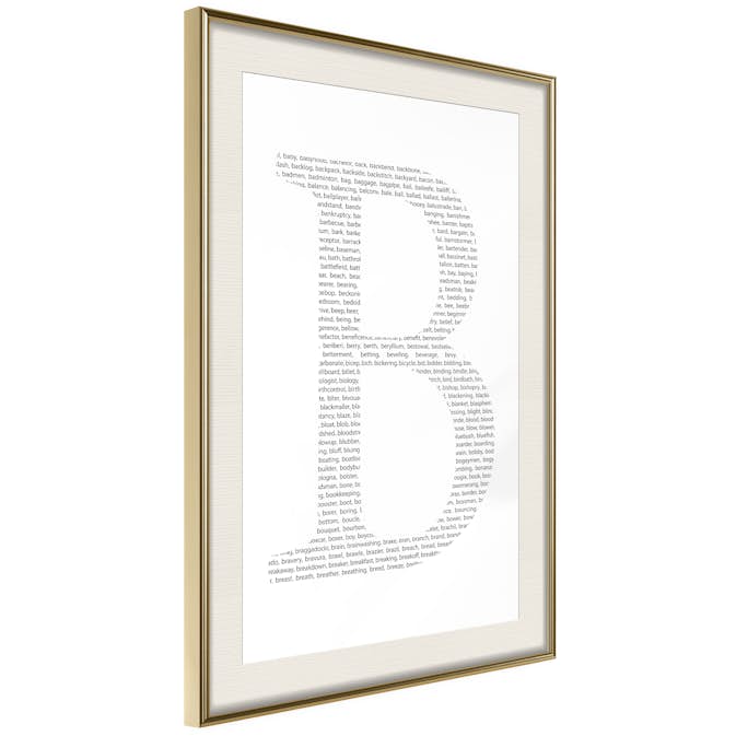 Poster Artgeist Affisch Letter B