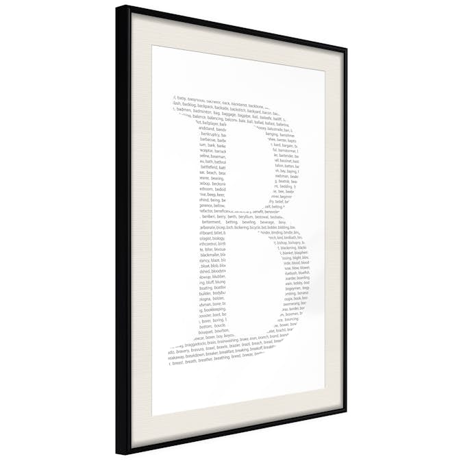 Poster Artgeist Affisch Letter B