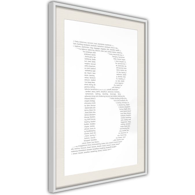 Poster Artgeist Affisch Letter B
