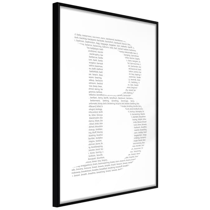 Poster Artgeist Affisch Letter B
