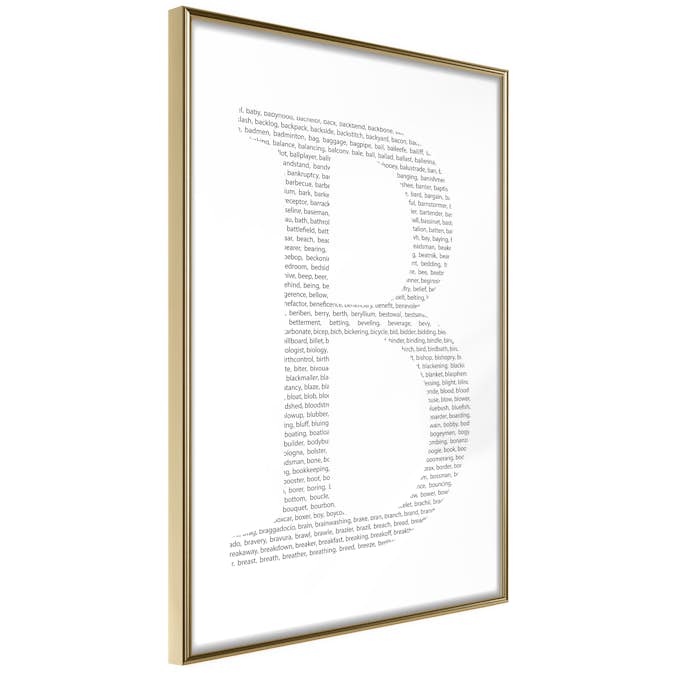 Poster Artgeist Affisch Letter B
