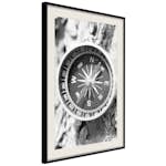 Poster Artgeist Affisch Black and White Compass