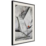 Poster Artgeist Affisch Black And White Leaves