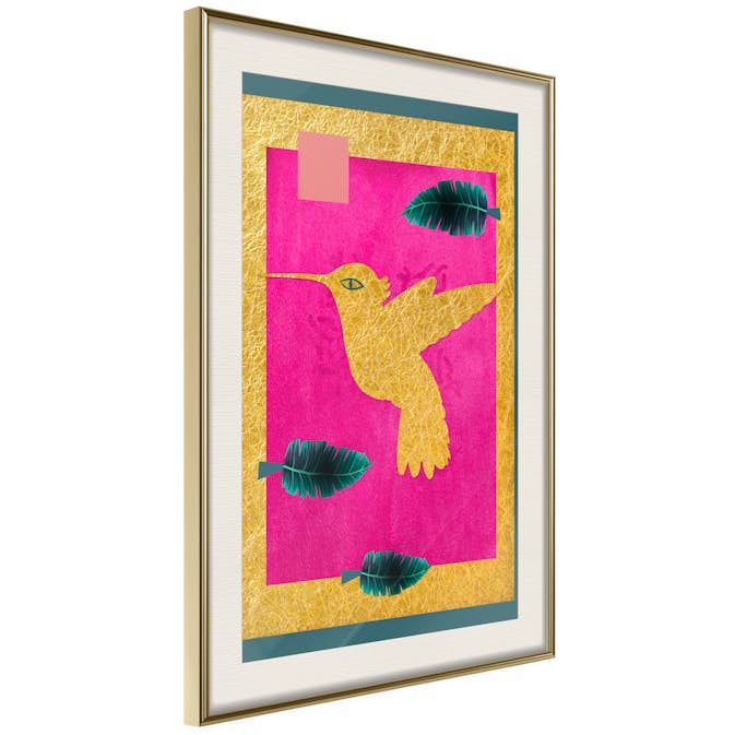 Poster Artgeist Affisch Golden Hummingbird