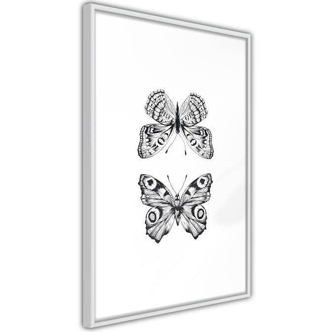 Poster Artgeist Affisch Two Butterflies