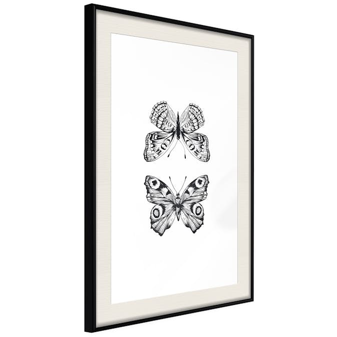 Poster Artgeist Affisch Two Butterflies