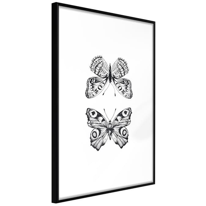 Poster Artgeist Affisch Two Butterflies