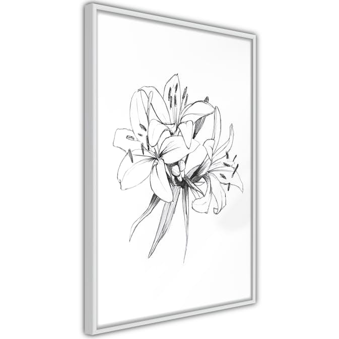 Poster Artgeist Affisch Drawn Flowers