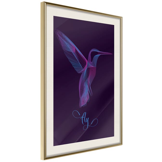 Poster Artgeist Affisch Purple Hummingbird