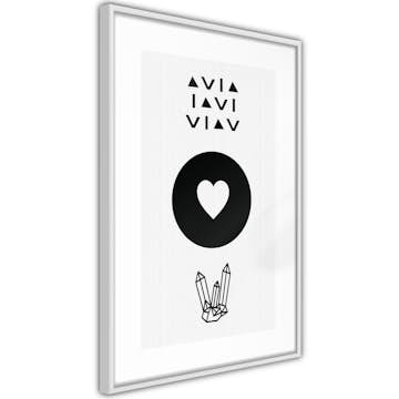 Poster Artgeist Affisch Heart and Crystals