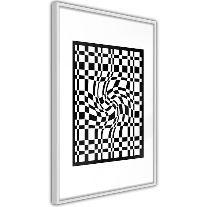 Poster Artgeist Affisch Distorted Chessboard