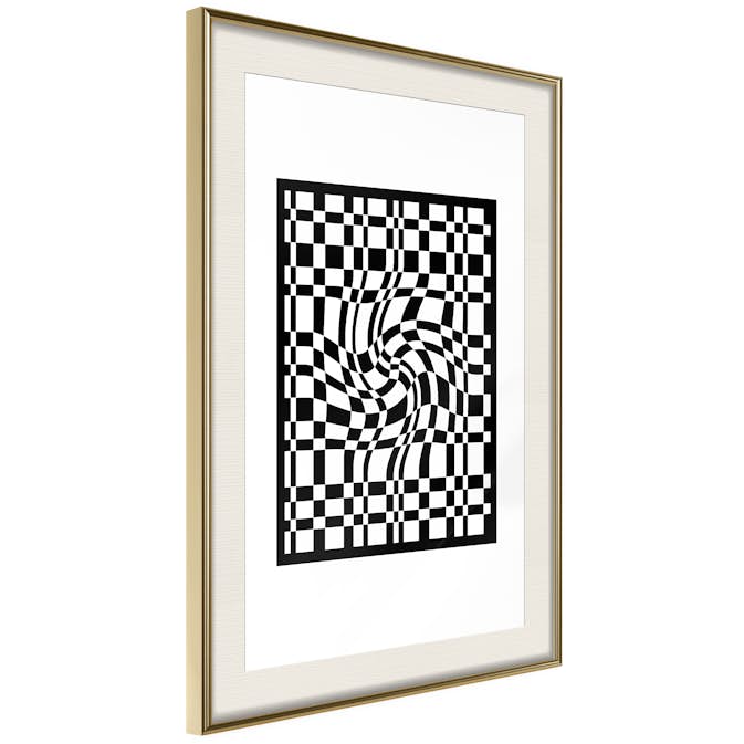 Poster Artgeist Affisch Distorted Chessboard