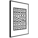 Poster Artgeist Affisch Distorted Chessboard