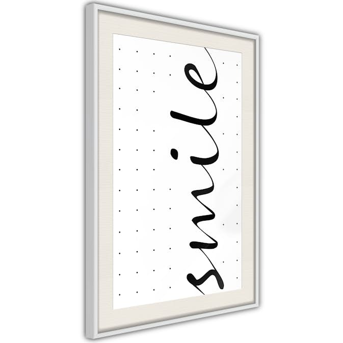 Poster Artgeist Affisch Black and White Smile