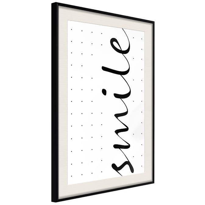 Poster Artgeist Affisch Black and White Smile
