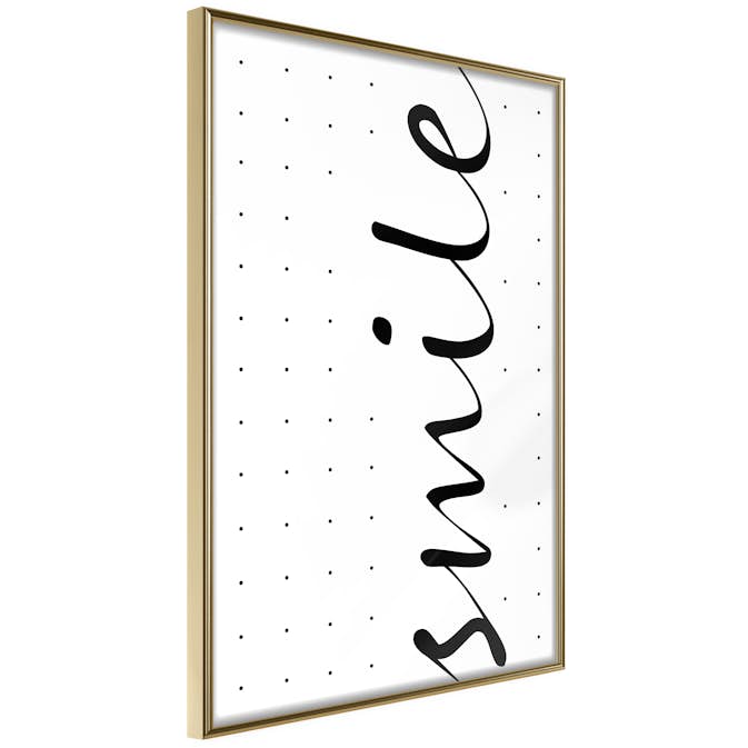 Poster Artgeist Affisch Black and White Smile