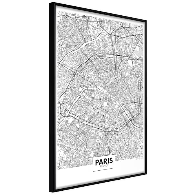 Poster Artgeist Affisch Map of Paris