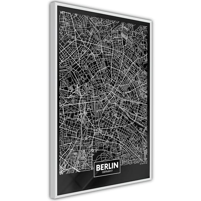 Poster Artgeist Affisch Dark Map of Berlin