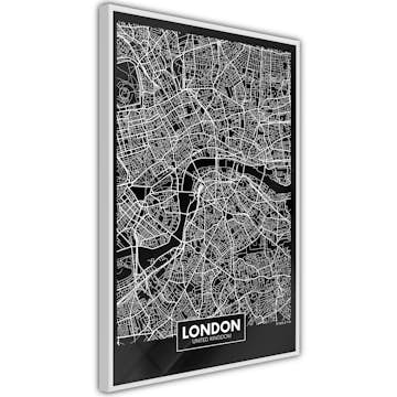 Poster Artgeist Affisch Dark Map of London