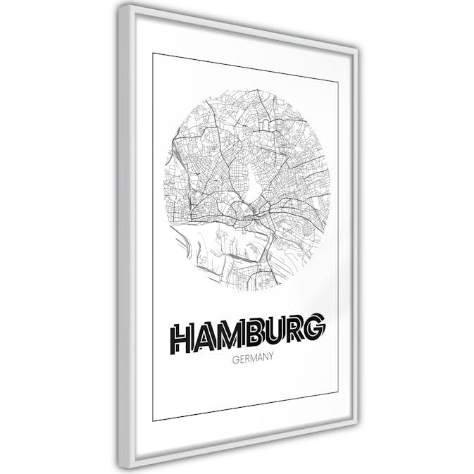 Poster Artgeist Affisch Retro Hamburg