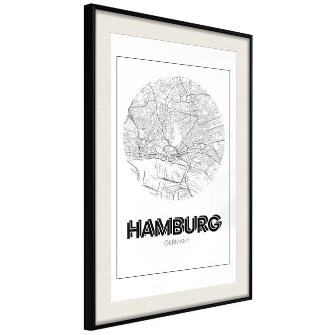 Poster Artgeist Affisch Retro Hamburg