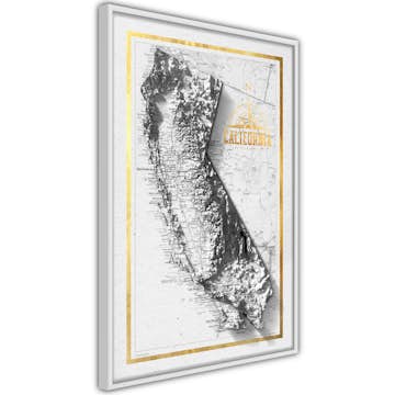 Poster Artgeist Affisch Isometric Map California
