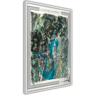 Poster Artgeist Affisch Isometric Map Eastern Norway