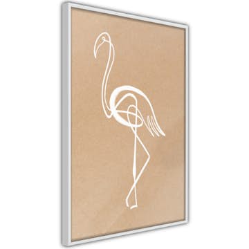 Poster Artgeist Affisch White Flamingo