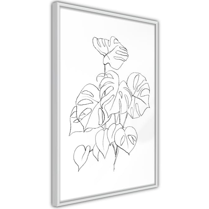 Poster Artgeist Affisch Monochrome Monstera