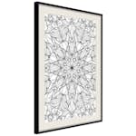 Poster Artgeist Affisch Monochrome Mandala