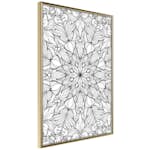 Poster Artgeist Affisch Monochrome Mandala