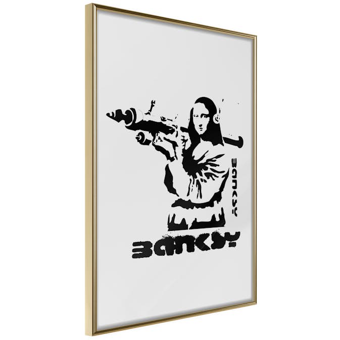 Poster Artgeist Affisch Mona Lisa with a Bazooka