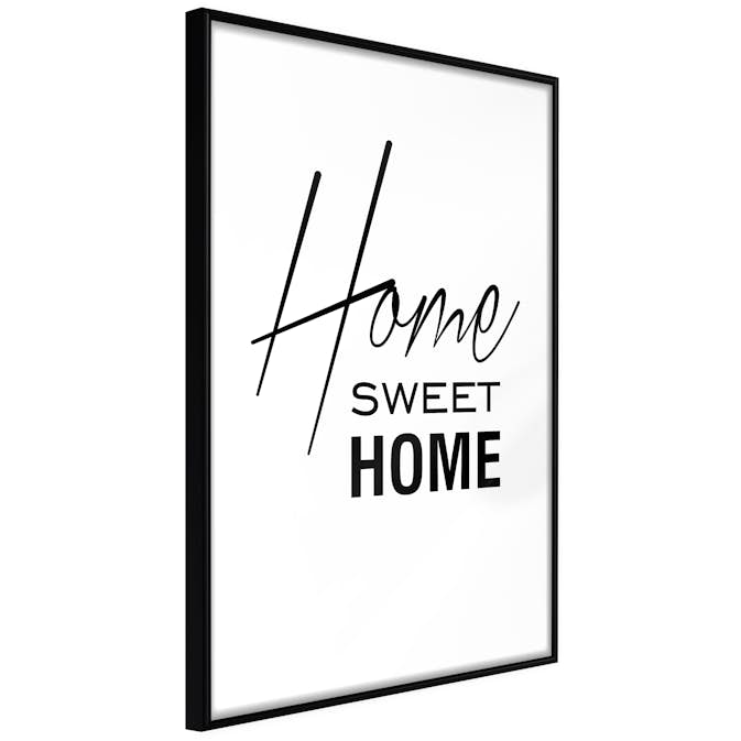 Poster Artgeist Affisch Black and White Home Sweet Home