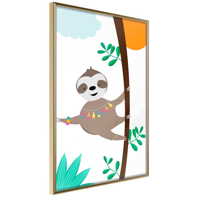 Poster Artgeist Affisch Happy Sloth