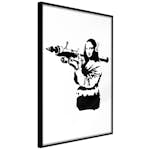 Poster Artgeist Affisch Banksy Mona Lisa with Rocket Launcher