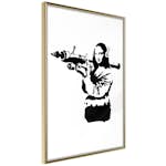 Poster Artgeist Affisch Banksy Mona Lisa with Rocket Launcher