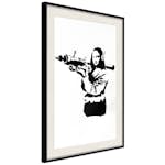 Poster Artgeist Affisch Banksy Mona Lisa with Rocket Launcher