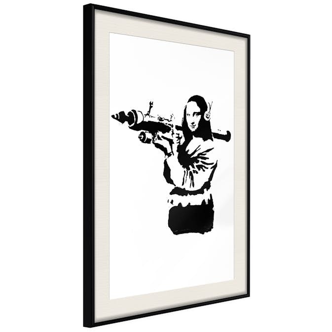 Poster Artgeist Affisch Banksy Mona Lisa with Rocket Launcher
