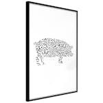 Poster Artgeist Affisch Black and White Piggy