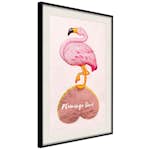 Poster Artgeist Affisch Flamingo in Love