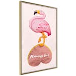 Poster Artgeist Affisch Flamingo in Love